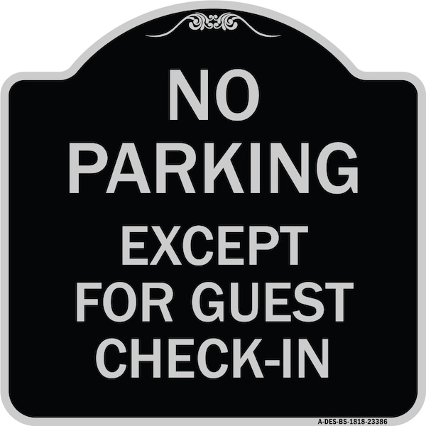 Signmission Parking Reserved for Guests Only Heavy-Gauge Aluminum Architectural Sign, 18" x 18", BS-1818-23386 A-DES-BS-1818-23386 - main